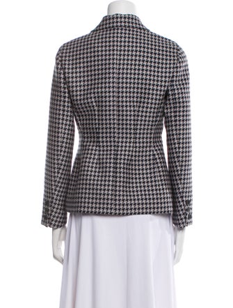 Christian Dior Virgin Wool Plaid Print Blazer