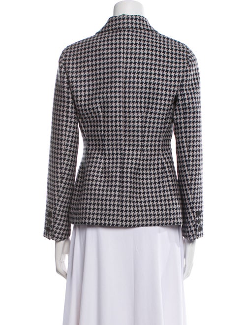 Christian Dior Virgin Wool Plaid Print Blazer