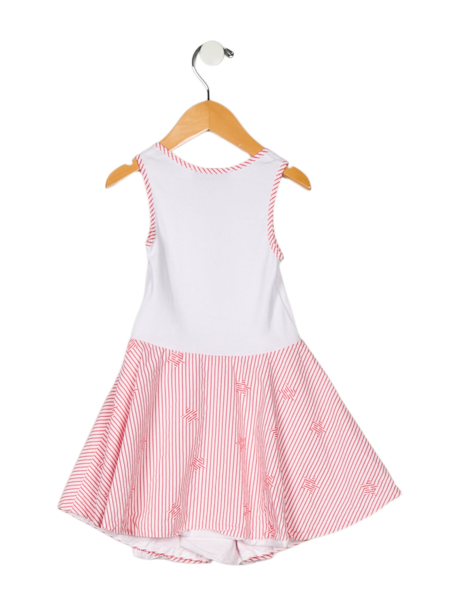 Christian Dior Girls' Striped Pleated Dress
