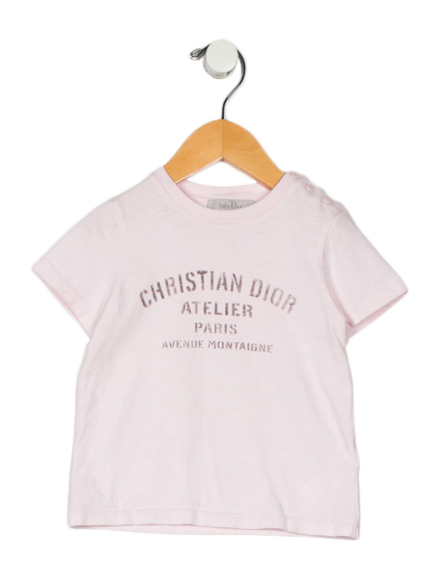 Christian Dior infant girls' pink and grey t-shirt