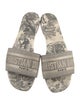 Christian Dior Printed Embroidered Accent Slides