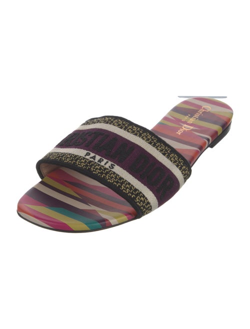 Christian Dior Canvas Printed Slides