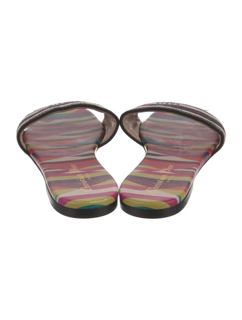 Christian Dior Canvas Printed Slides