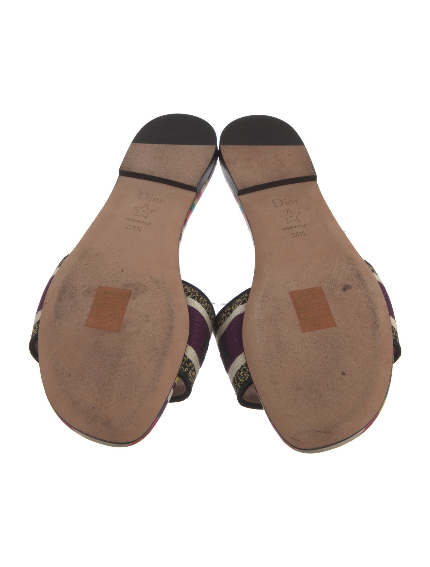 Christian Dior Canvas Printed Slides