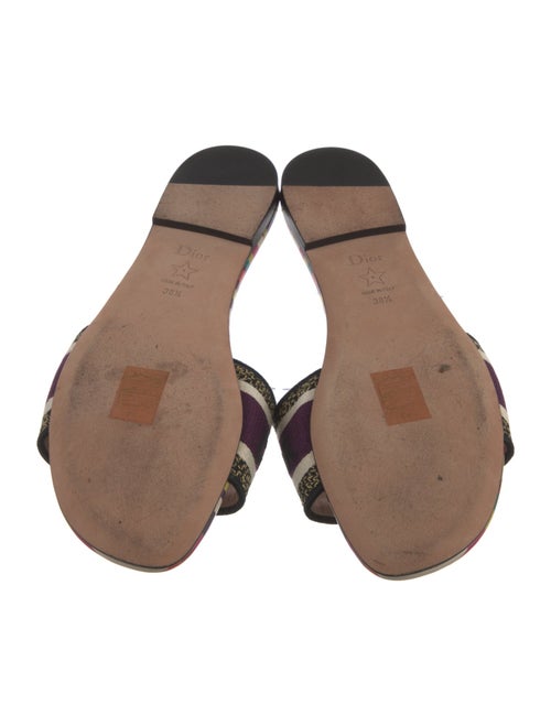 Christian Dior Canvas Printed Slides