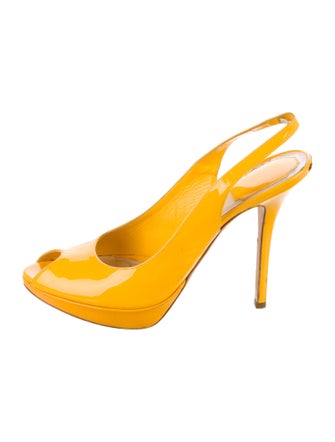 Christian Dior Patent Leather Slingback Pumps