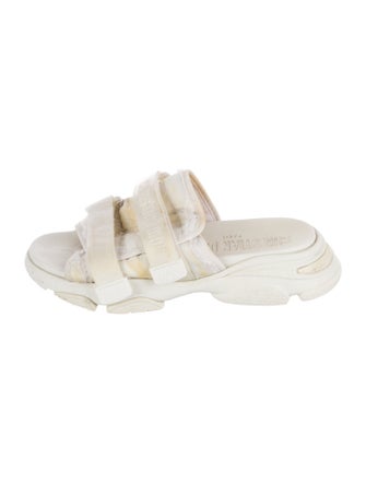 Christian Dior Nylon Grosgrain Trim Slides