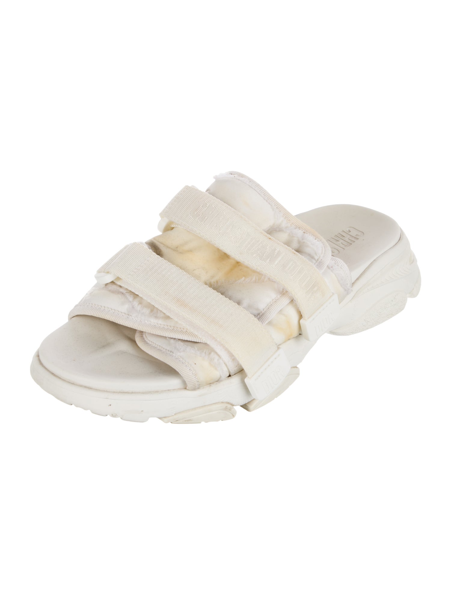 Christian Dior Nylon Grosgrain Trim Slides