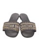 Christian Dior Printed Embroidered Accent Slides