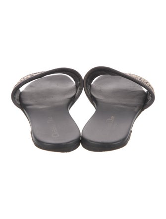 Christian Dior Printed Embroidered Accent Slides