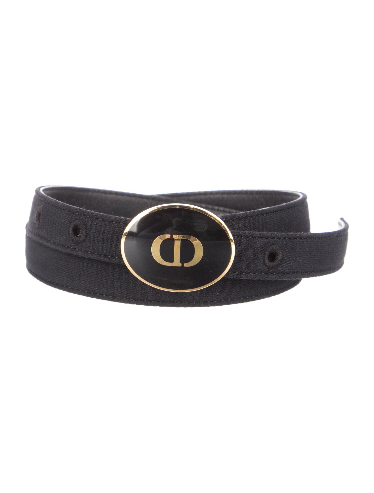 Christian Dior Skinny Canvas Belt