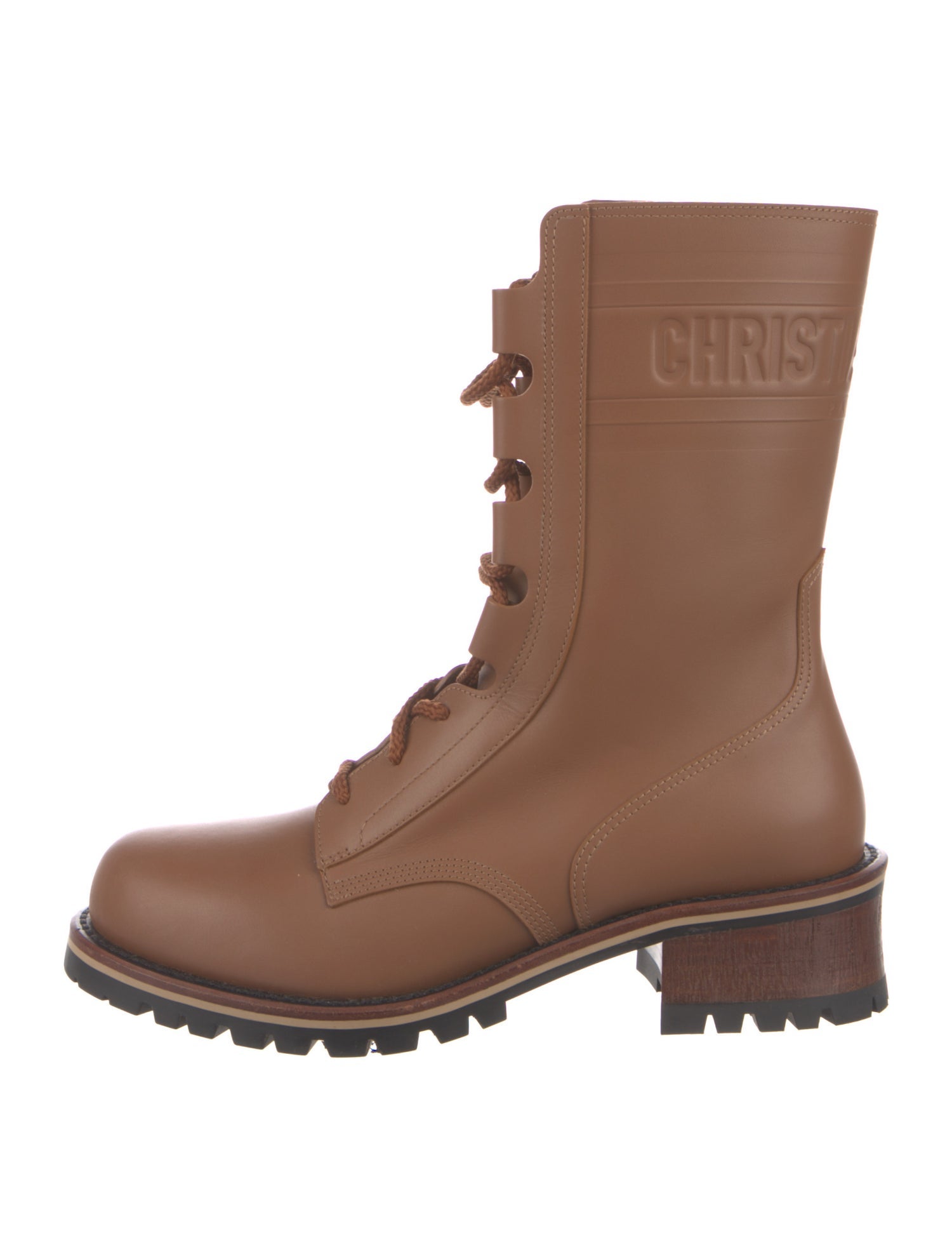 Christian Dior Leather Combat Boots