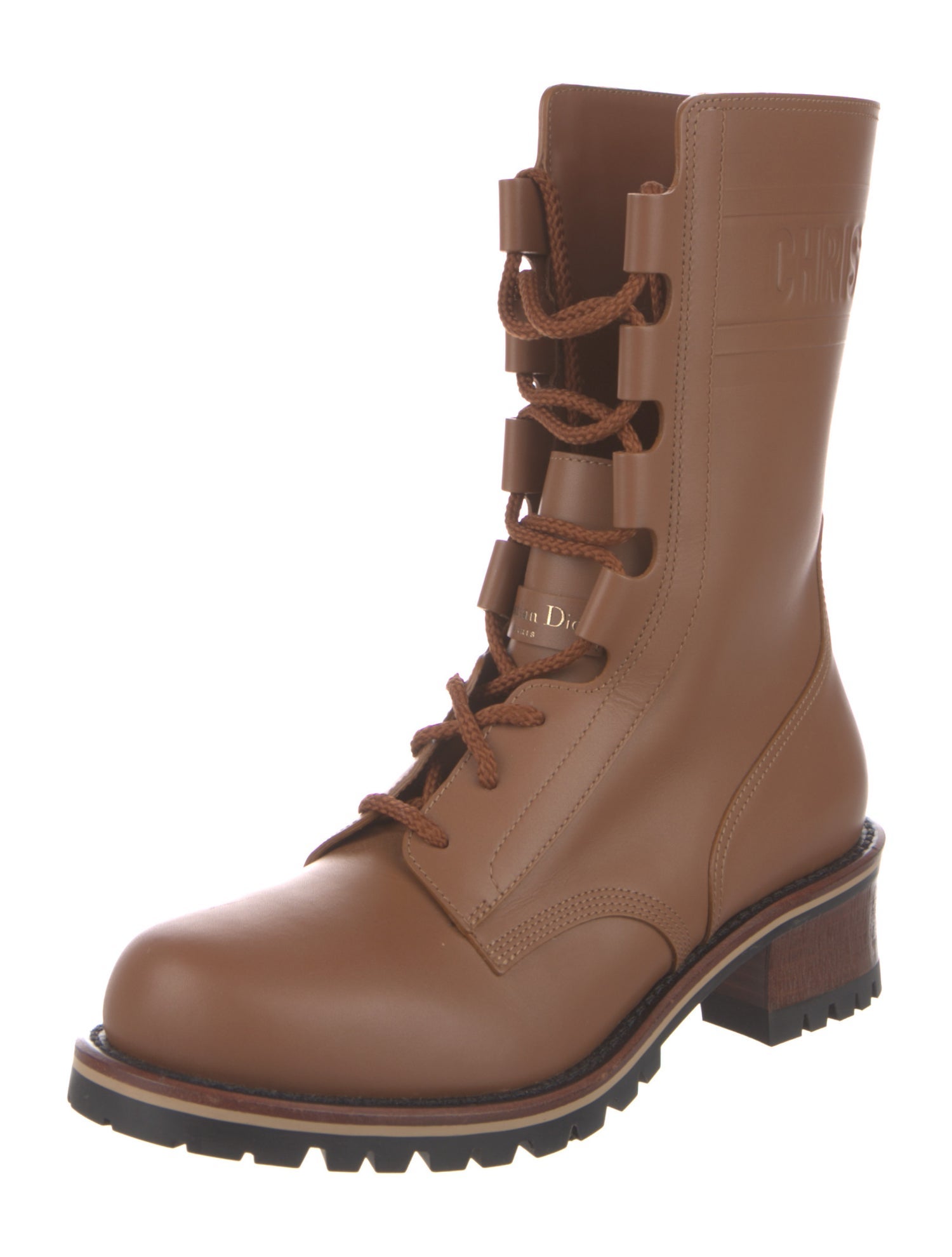 Christian Dior Leather Combat Boots