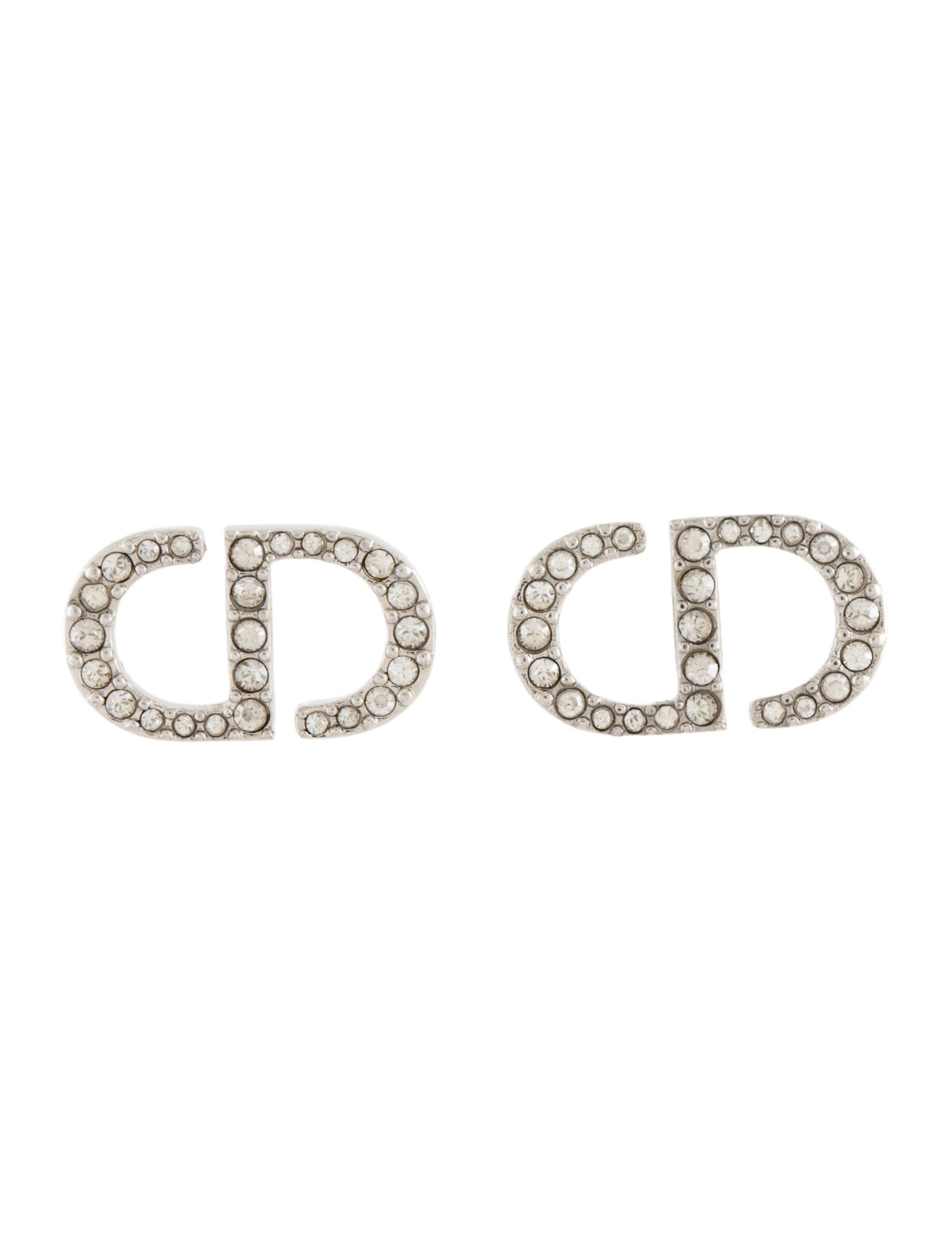 Christian Dior Crystal Petit CD Stud Earrings
