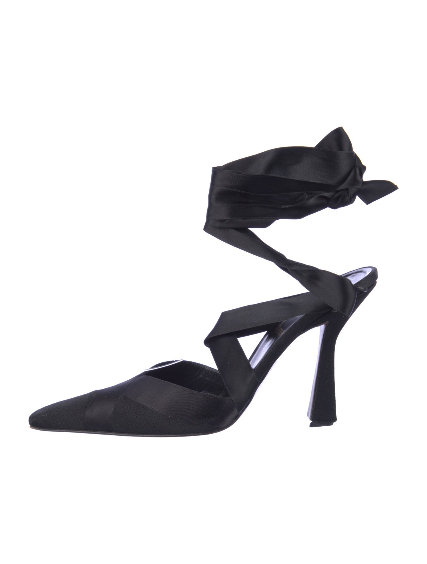 Christian Dior Vintage Satin D'Orsay Pumps