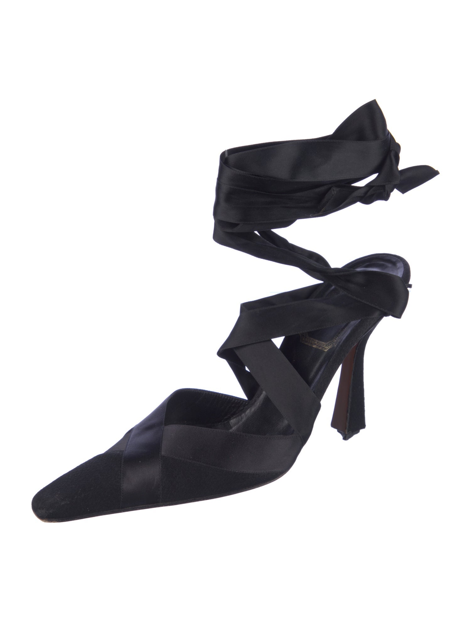 Christian Dior Vintage Satin D'Orsay Pumps