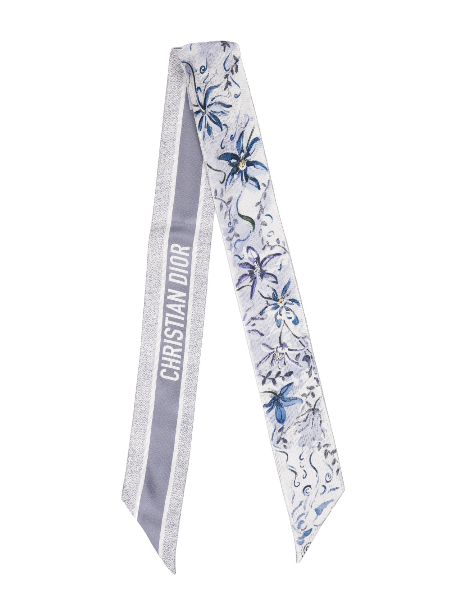 Christian Dior Silk Floral Print Bandeau