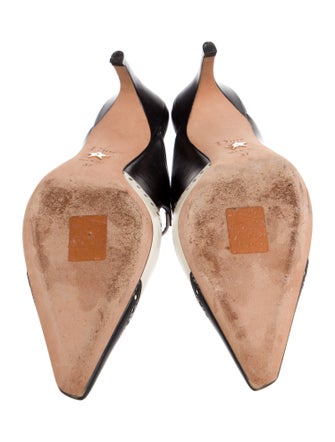 Christian Dior Leather Colorblock Pattern Mules
