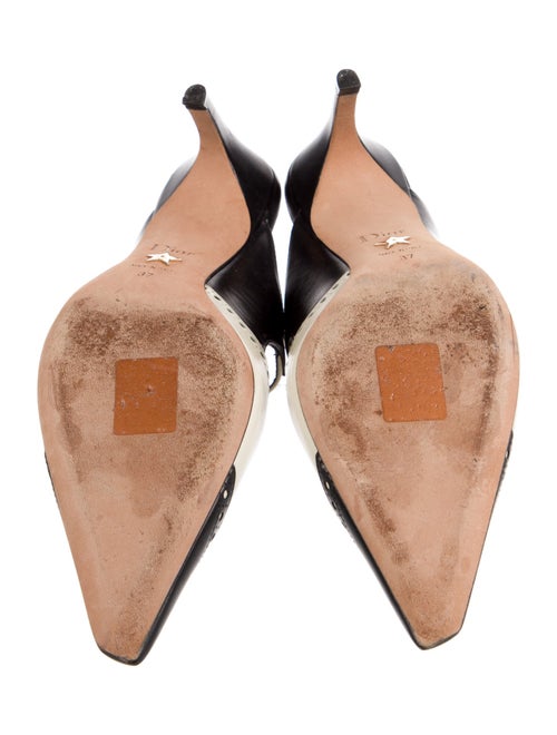 Christian Dior Leather Colorblock Pattern Mules