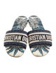 Christian Dior Printed Embroidered Accent Slides