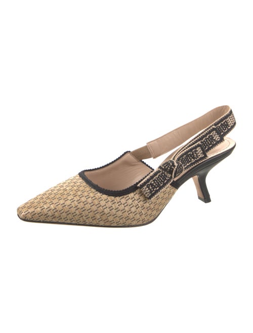 Christian Dior J'Adior Raffia Slingback Pumps