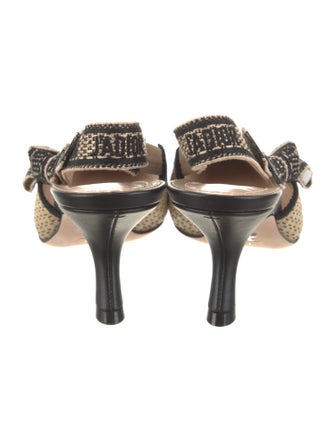 Christian Dior J'Adior Raffia Slingback Pumps