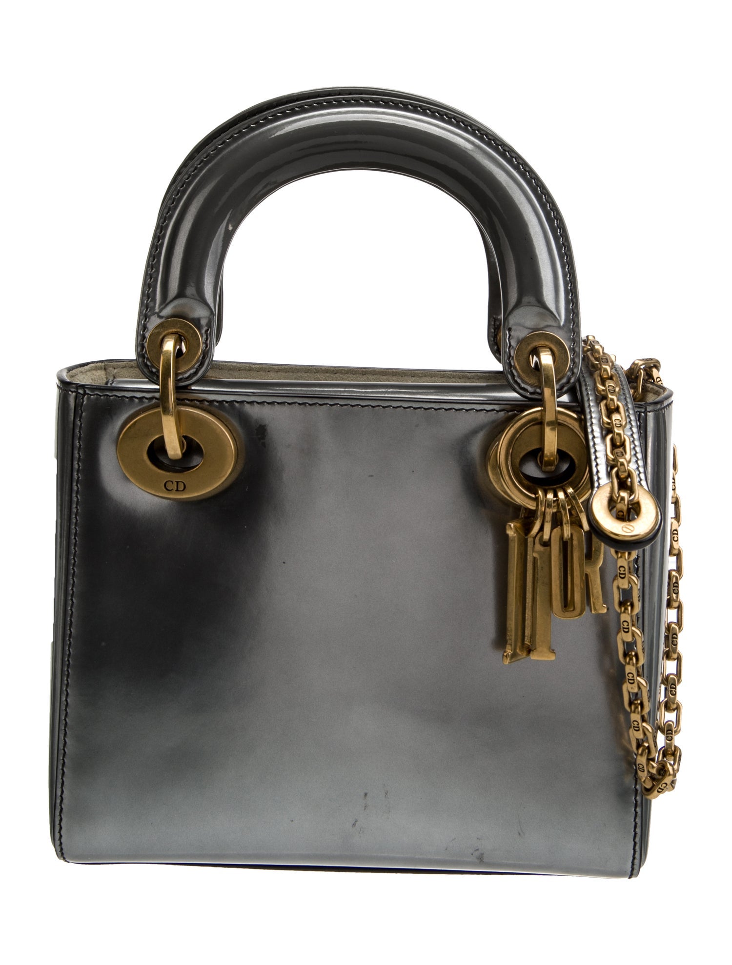 Christian Dior Patent Leather Lady Dior Mini