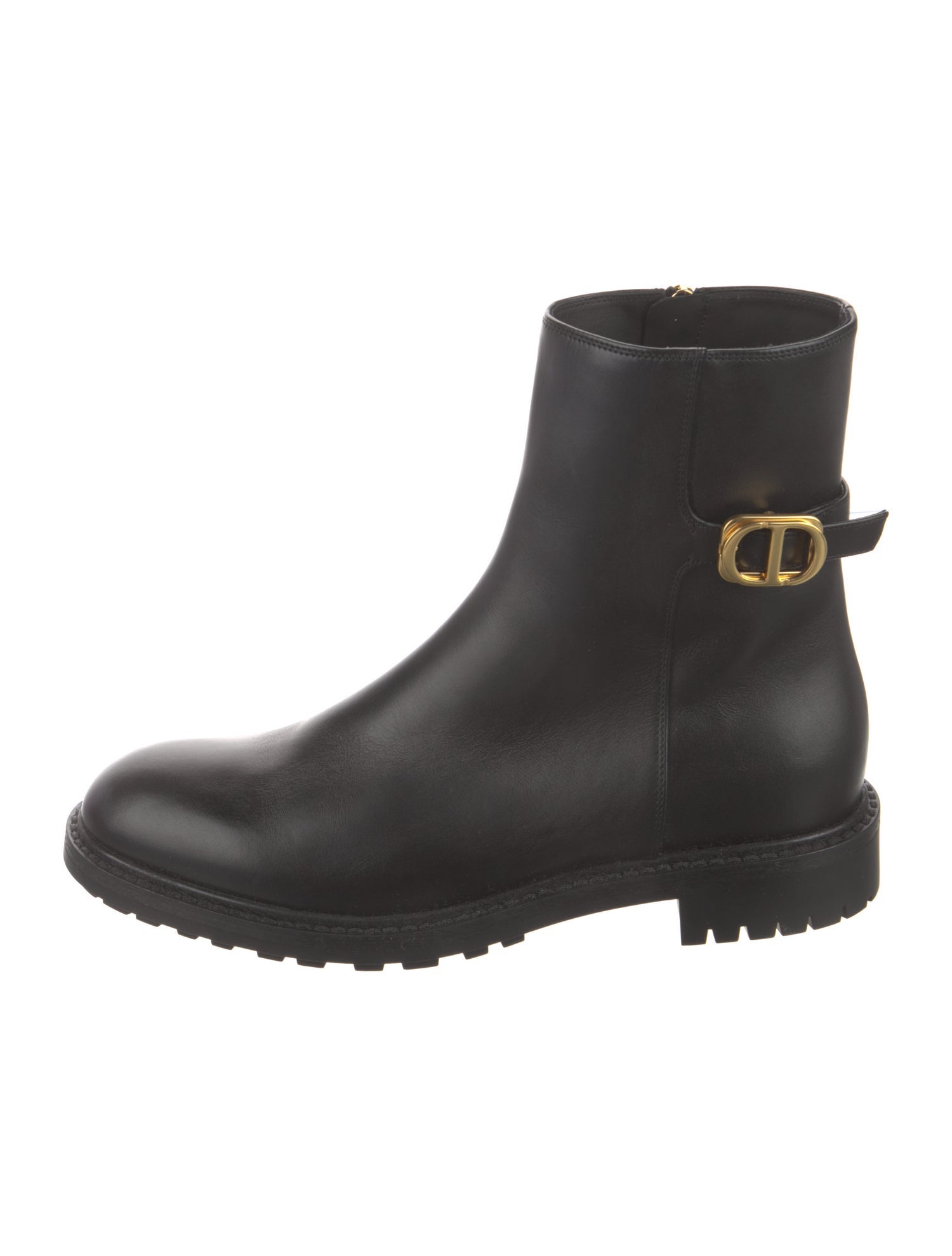Christian Dior Leather Moto Boots