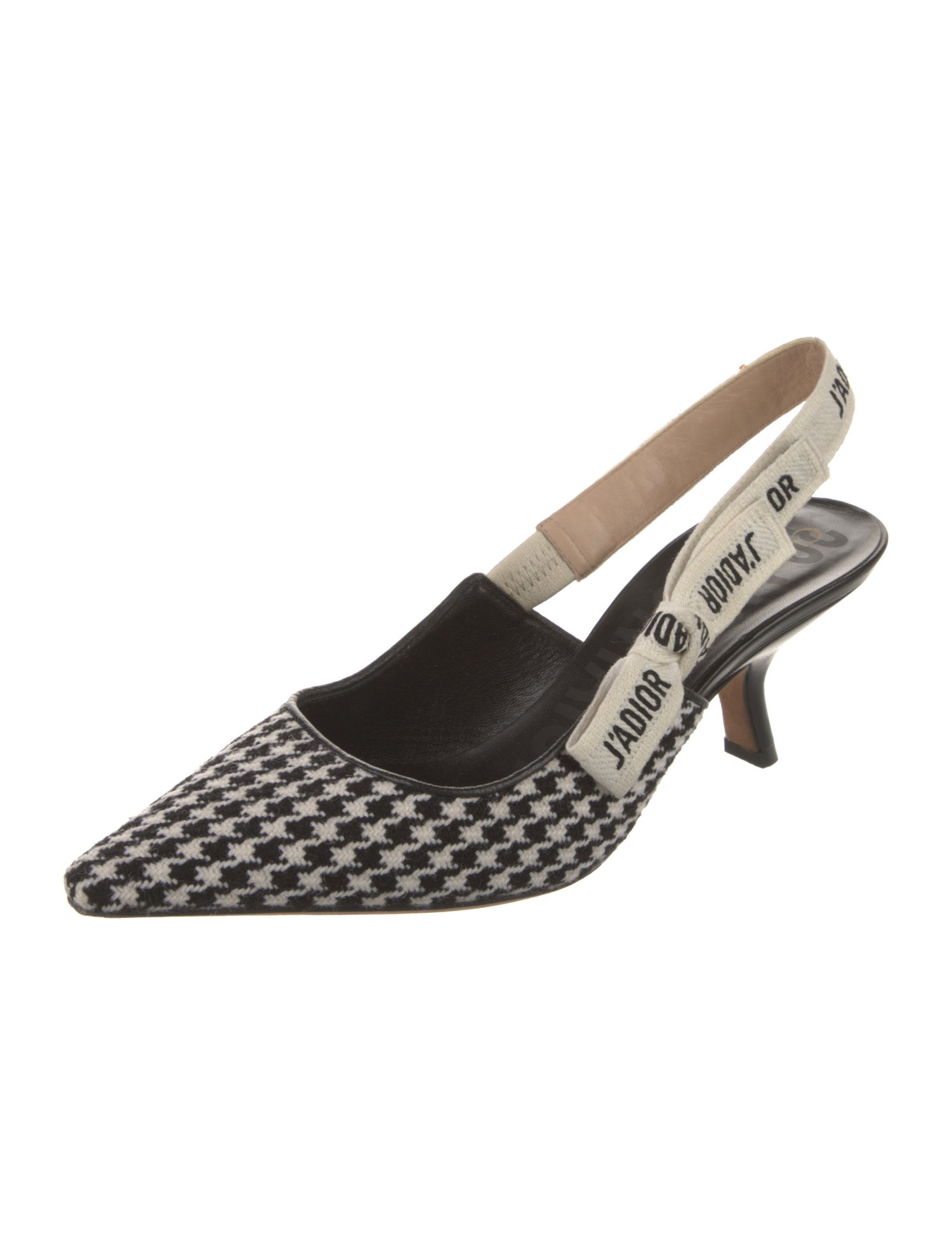 Christian Dior Printed Bow Accents Slingback Pumps