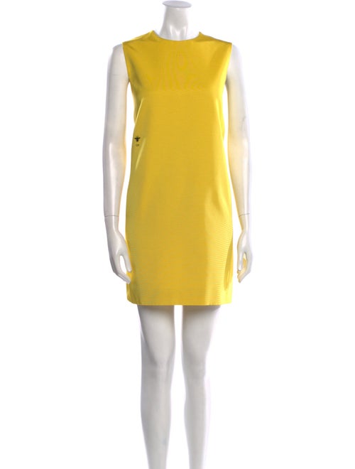 Christian Dior Crew Neck Mini Dress