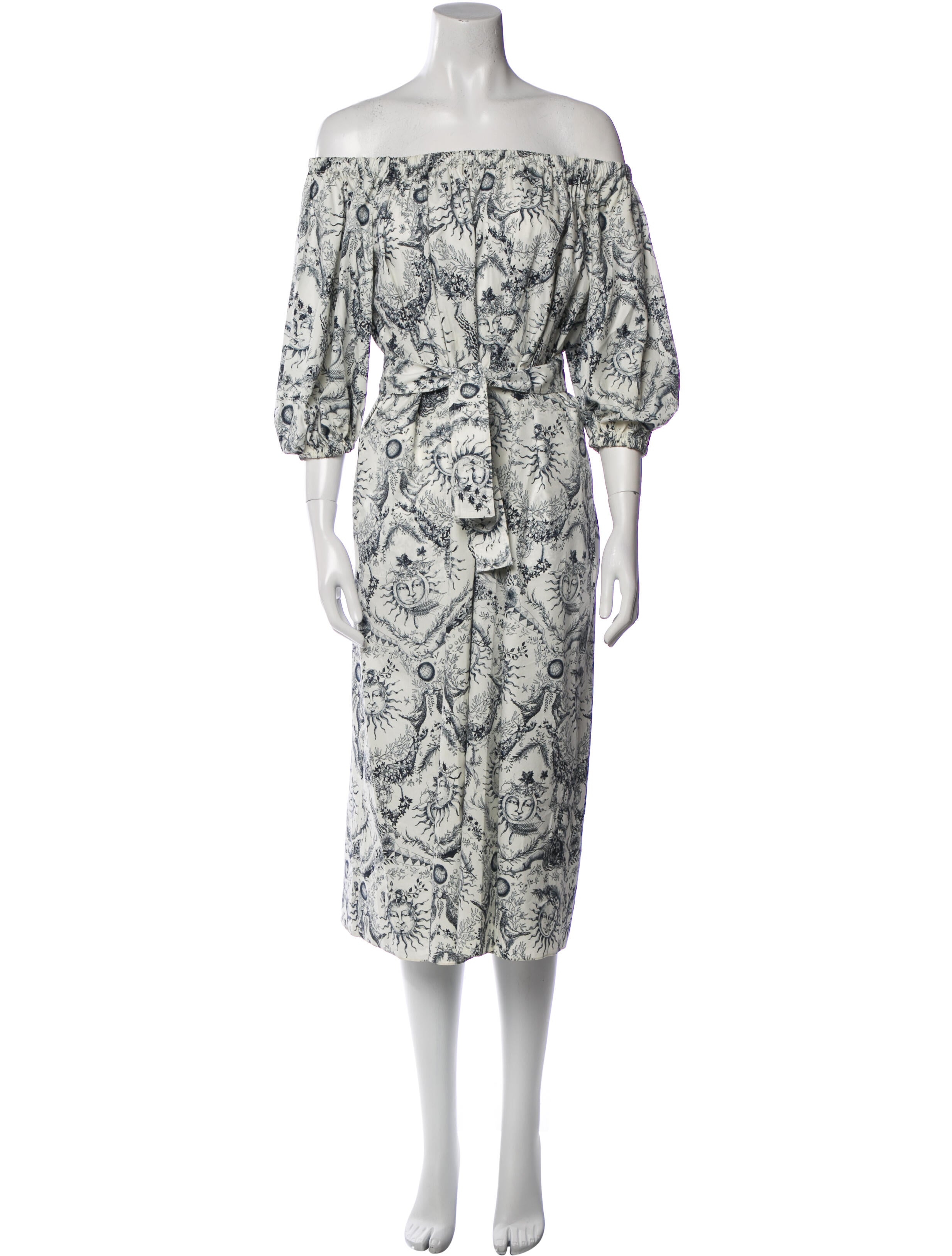 Christian Dior Printed Midi Length Dress