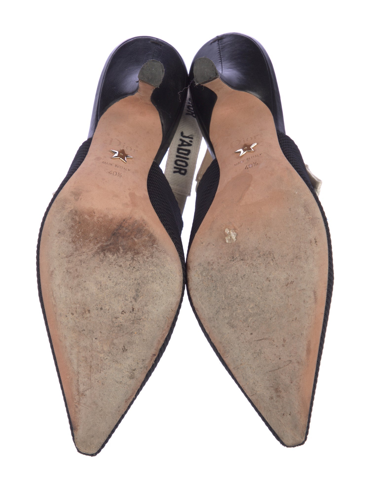 Christian Dior Printed Bow Accents Slingback Pumps