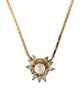 Christian Dior Vintage Crystal & Faux Pearl Pendant Necklace
