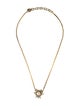 Christian Dior Vintage Crystal & Faux Pearl Pendant Necklace
