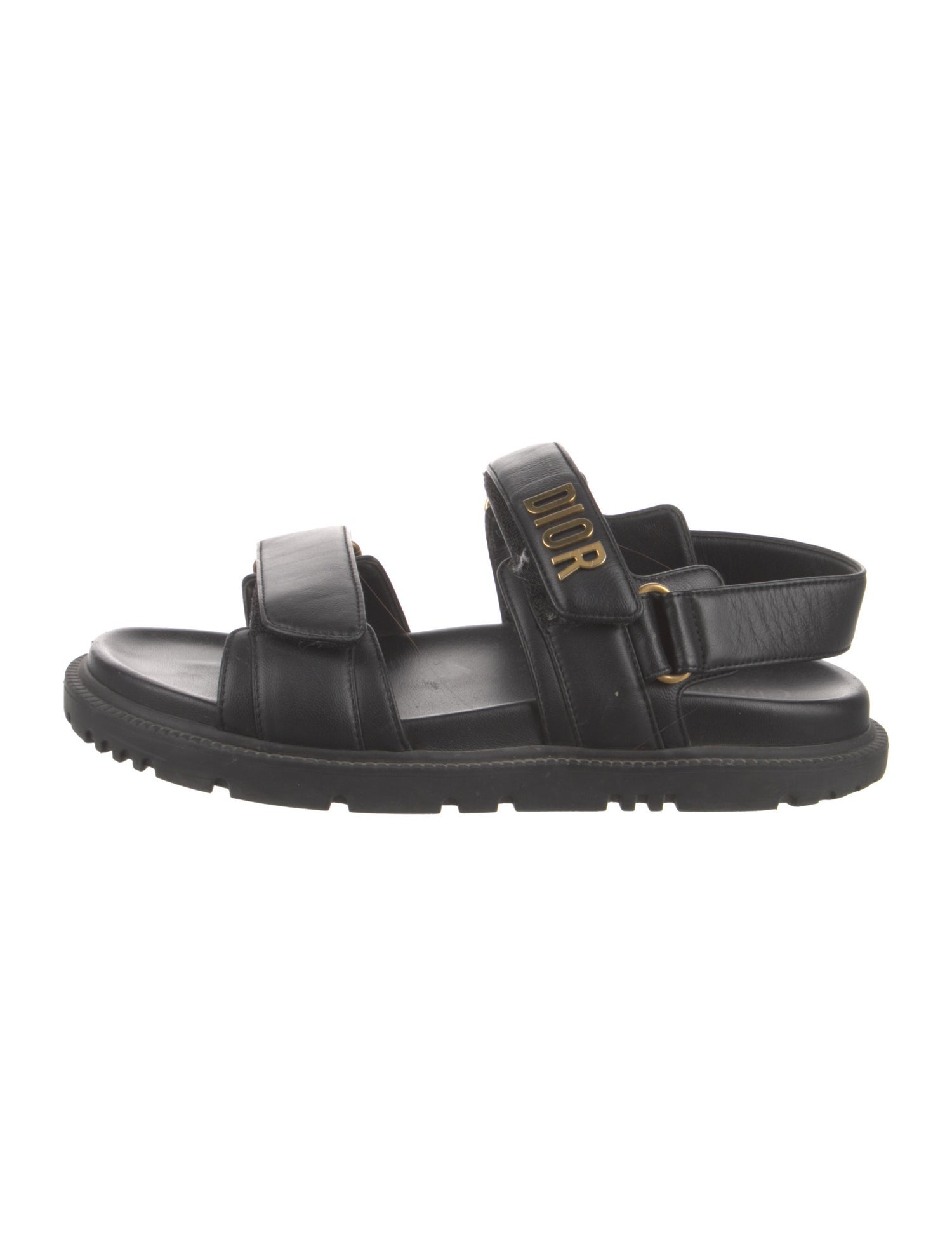 Christian Dior Signature Logo Leather Slides