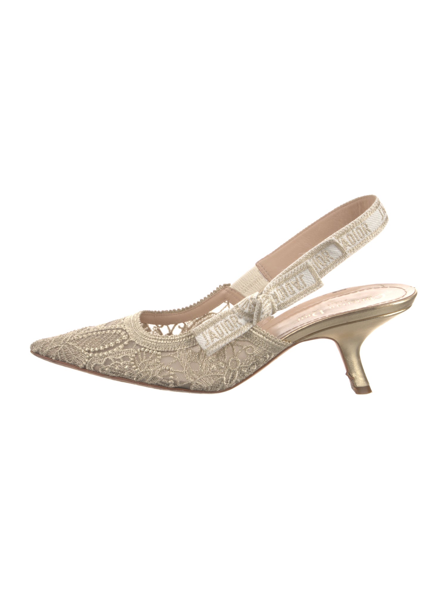 Christian Dior Bow Accents Slingback Pumps