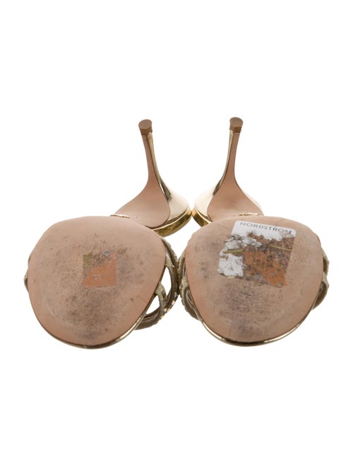 Christian Dior Leather Crystal Embellishments Slides