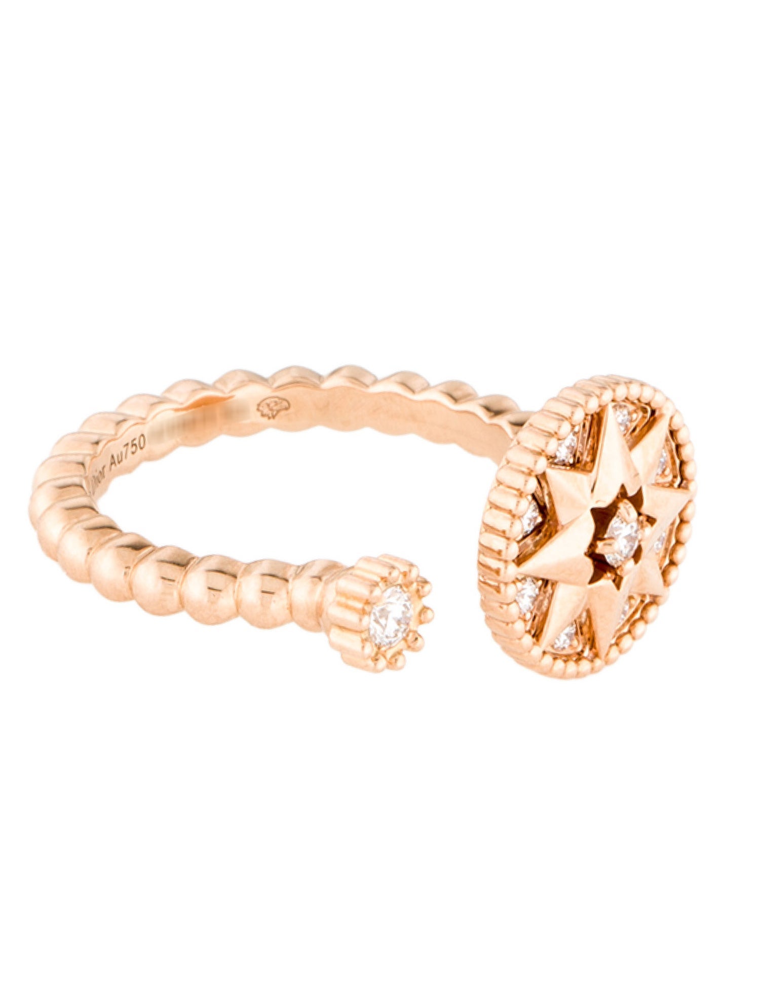 Christian Dior 18K Diamond Rose des Vents Cocktail Ring