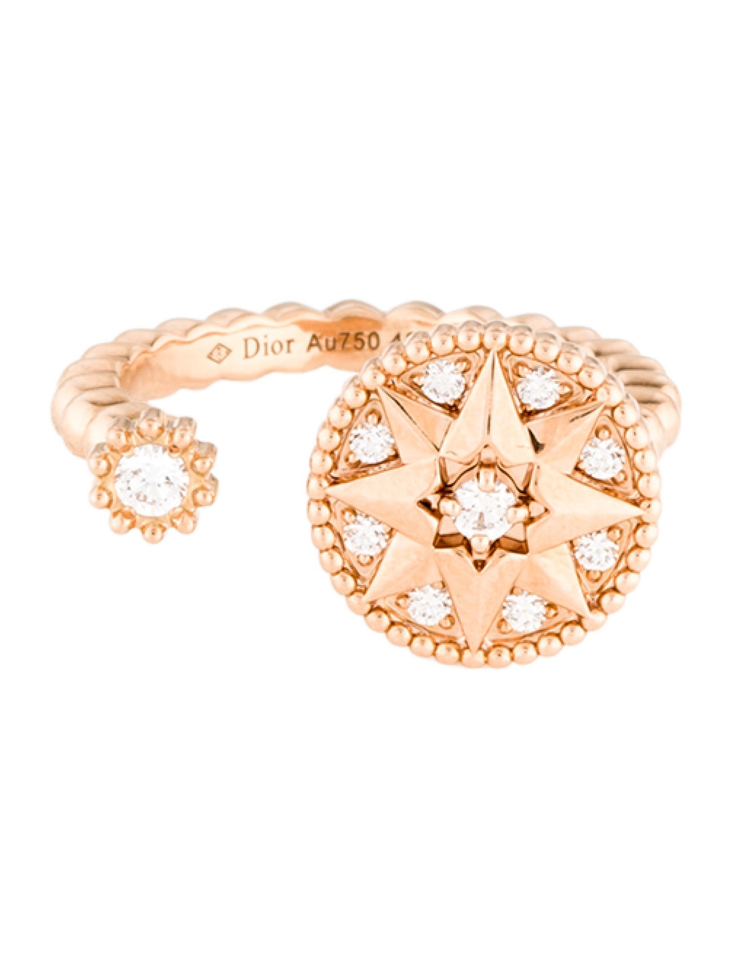 Christian Dior 18K Diamond Rose des Vents Cocktail Ring