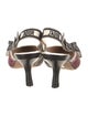 Christian Dior Canvas Floral Print Slingback Pumps