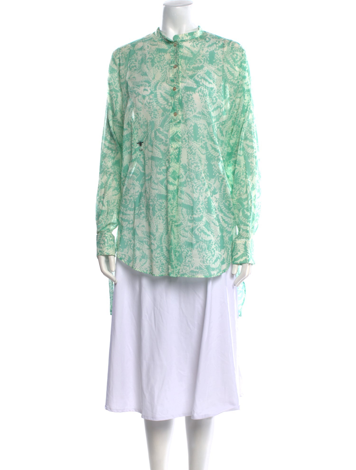 Christian Dior Printed Mock Neck Tunic