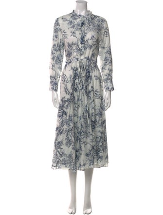 Christian Dior Floral Print Long Dress