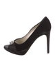 Christian Dior Velvet Crystal Embellishments Pumps