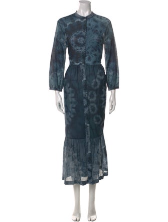 Christian Dior Tie-Dye Print Long Dress