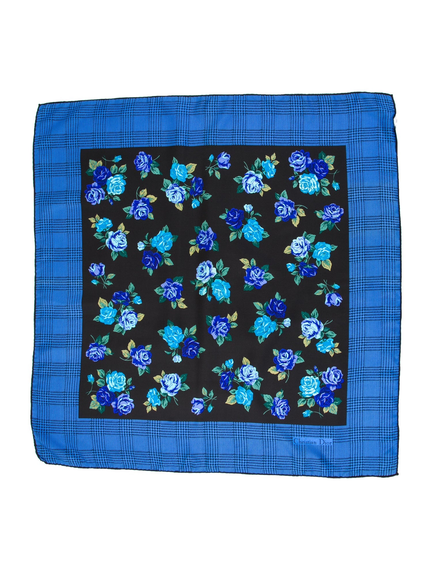 Christian Dior Silk Floral Print Scarf