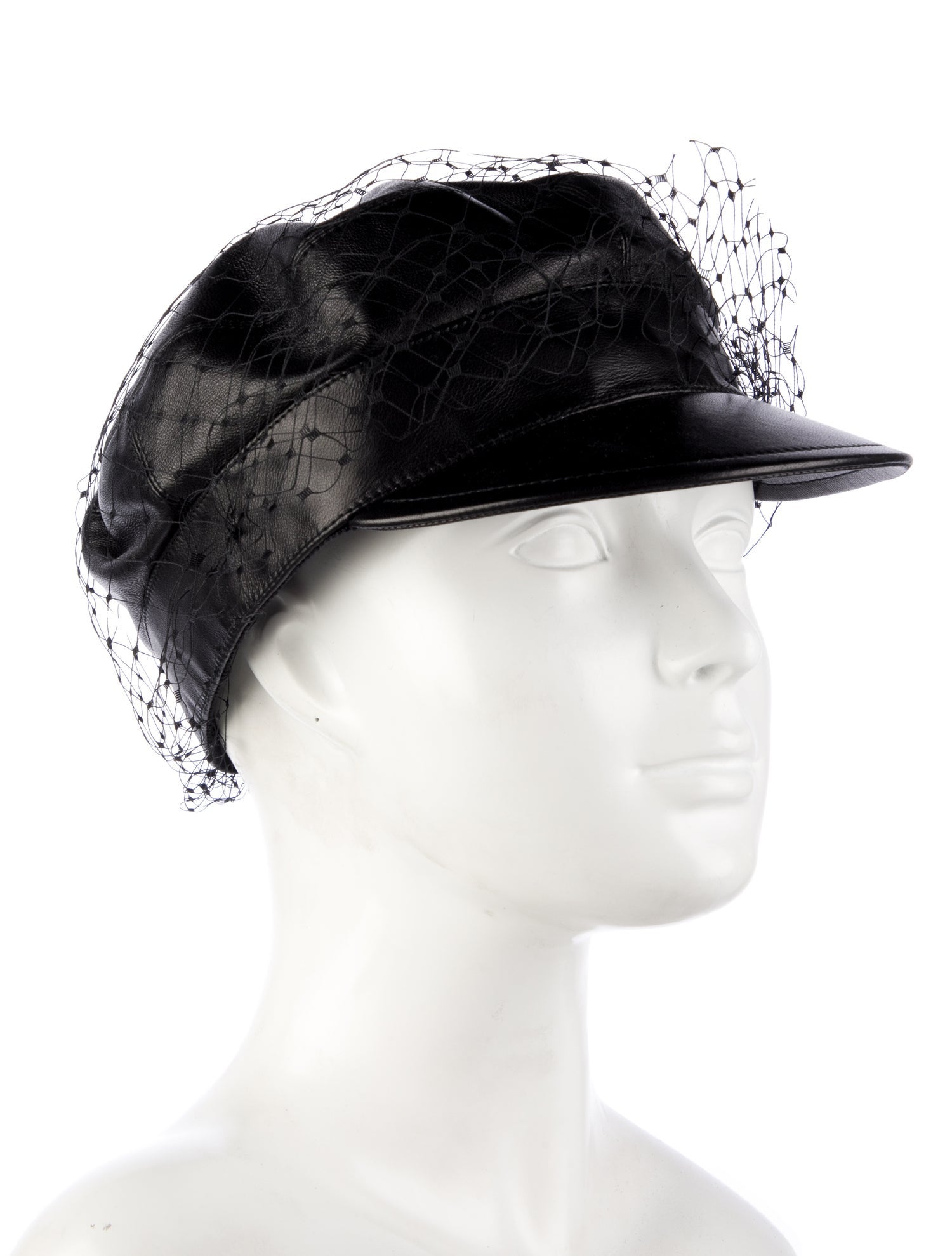 Christian Dior Christian Dior Women's Leather Newsboy Hat