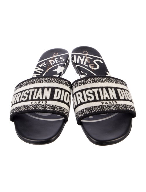 Christian Dior Canvas Printed Slides