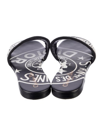 Christian Dior Canvas Printed Slides