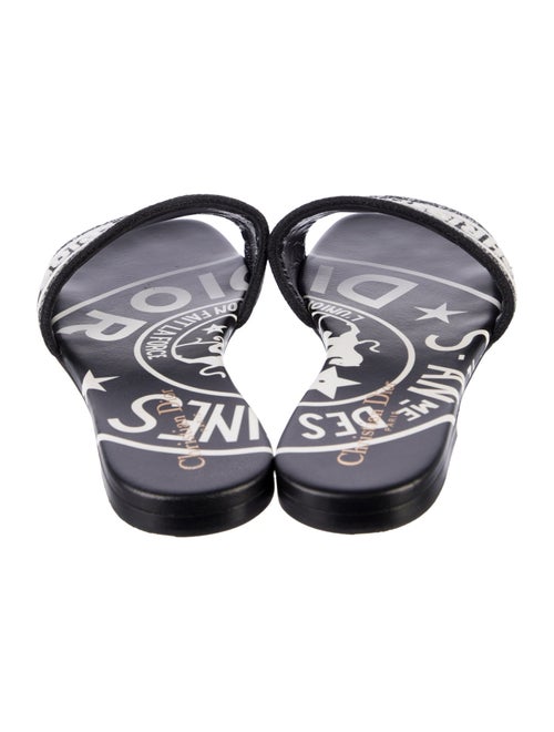 Christian Dior Canvas Printed Slides