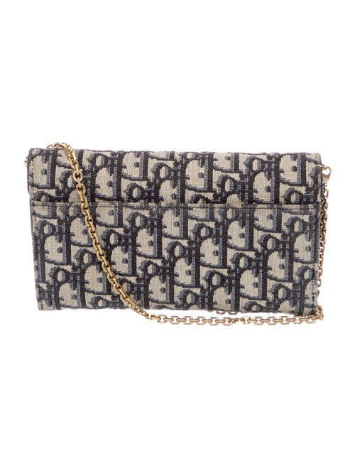 Christian Dior Oblique Jacquard Wallet on Chain